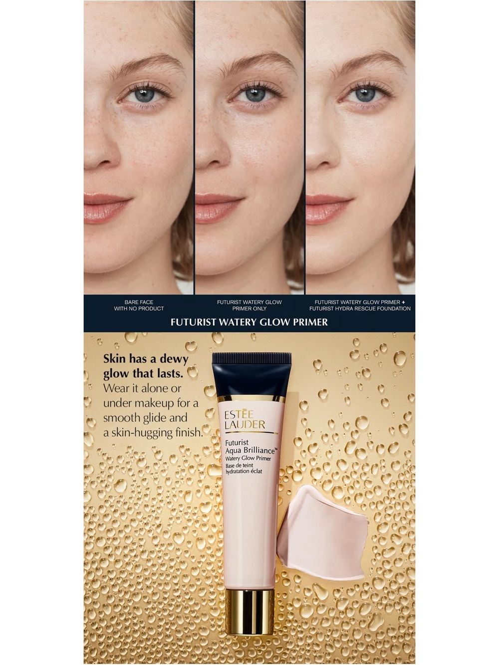 Estée Lauder Futurist Aqua Brilliance Watery Glow Primer Mini 15ml | New - Picture 2 of 3
